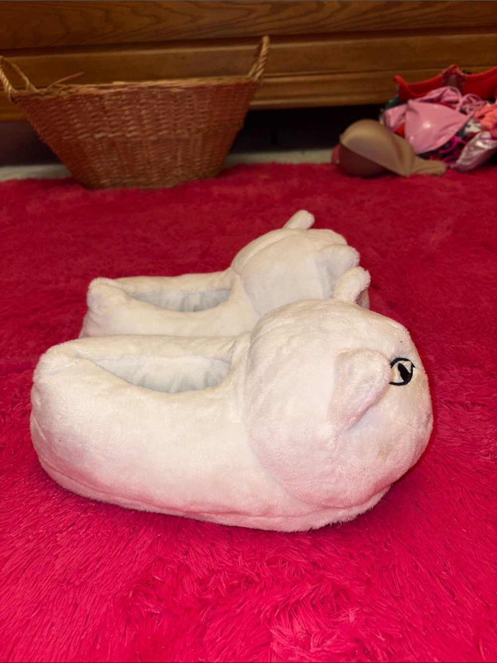 Rip N Dip Pink Cat Face Plush Slippers - Picture 3 of 6